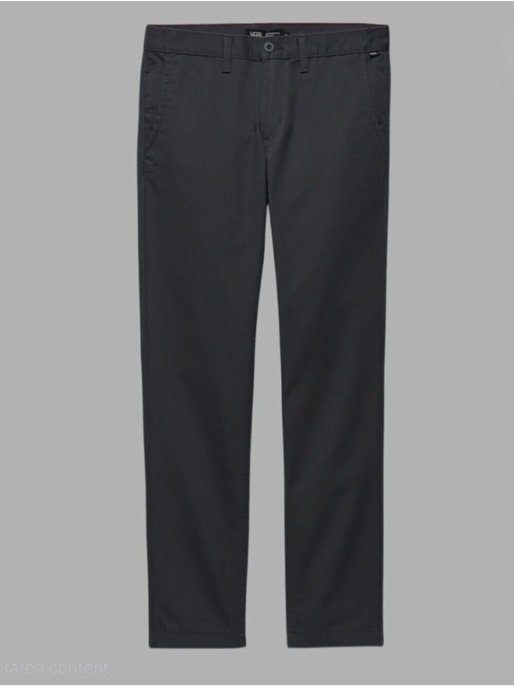 NWT Men's Van's Authentic Chino Slim Fit Pants, Size 38X32, Asphault Gray